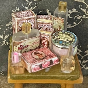 Dollhouse Perfume Display | Miniature Perfume Display | Dollhouse Shop Display | Dollhouse Store Display | 1:12