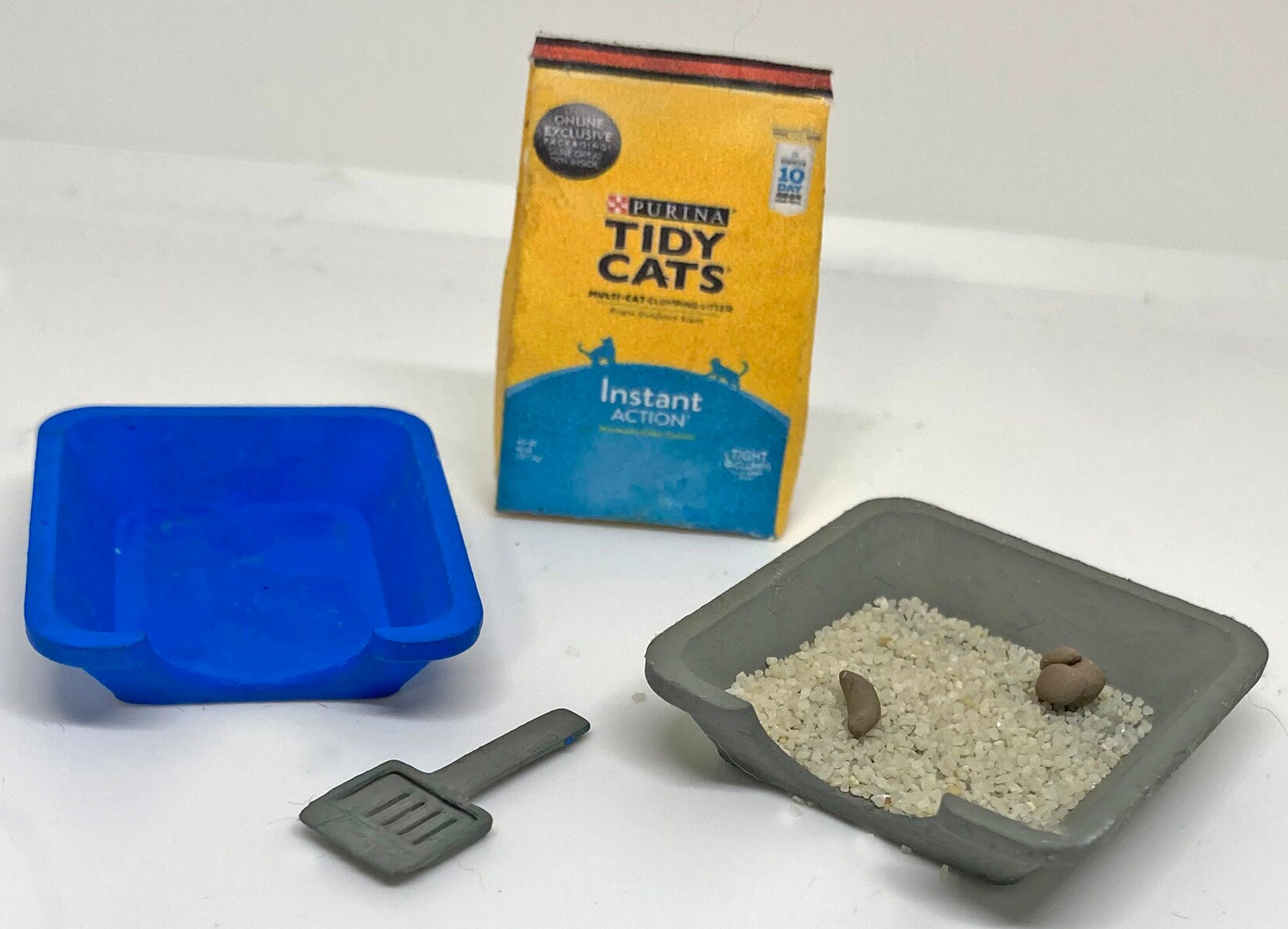 Dollhouse Cat Litter Box Set Miniature Cat Litter Box - Etsy