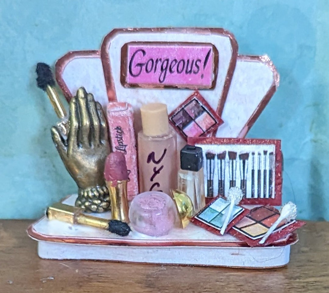 Dollhouse Makeup Display Miniature OOAK Makeup Dollhouse Makeup
