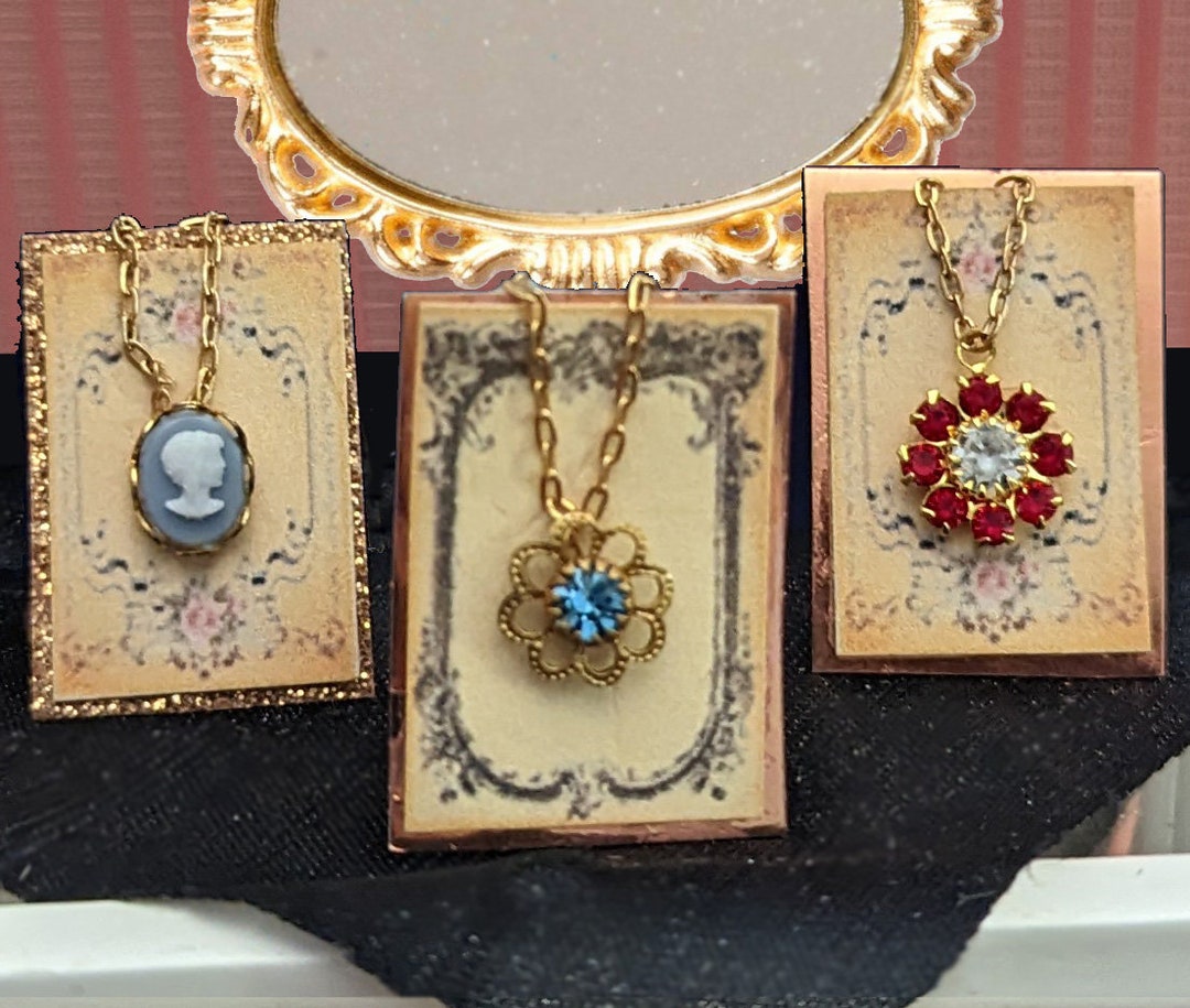 Dollhouse Necklace Miniature Jewelry Dollhouse Jewelry Dollhouse