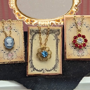 Dollhouse Necklace | Miniature Jewelry | Dollhouse Jewelry | Dollhouse Diamond | 1:12 Scale