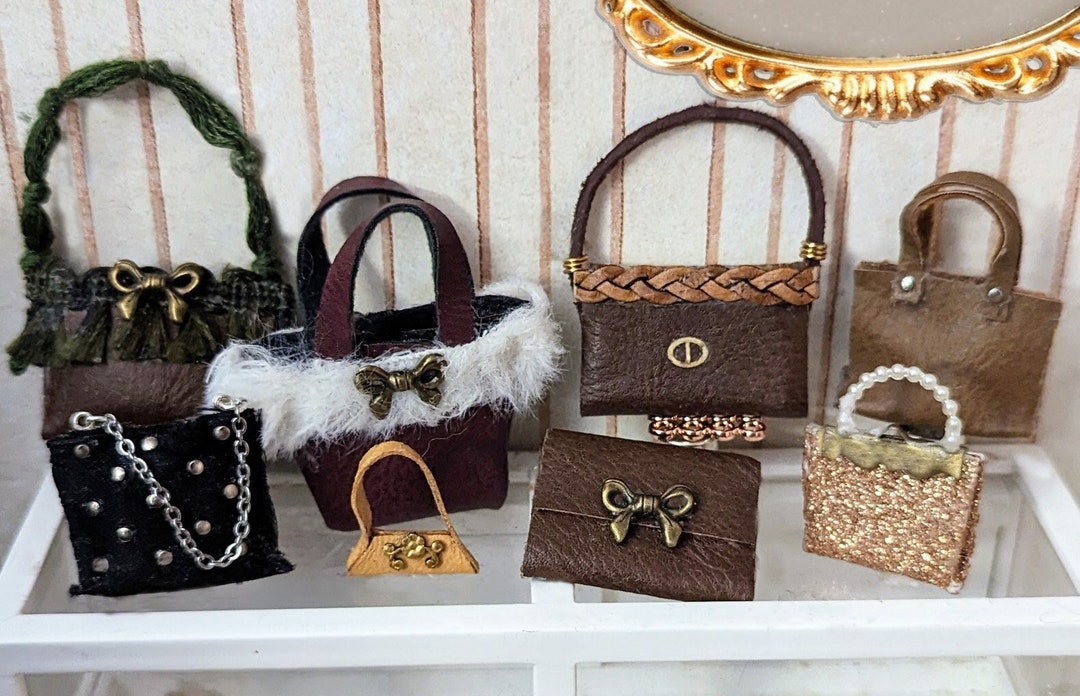 Dollhouse Pocketbook Mini Dollhouse Purses Dollhouse Handbag Dollhouse