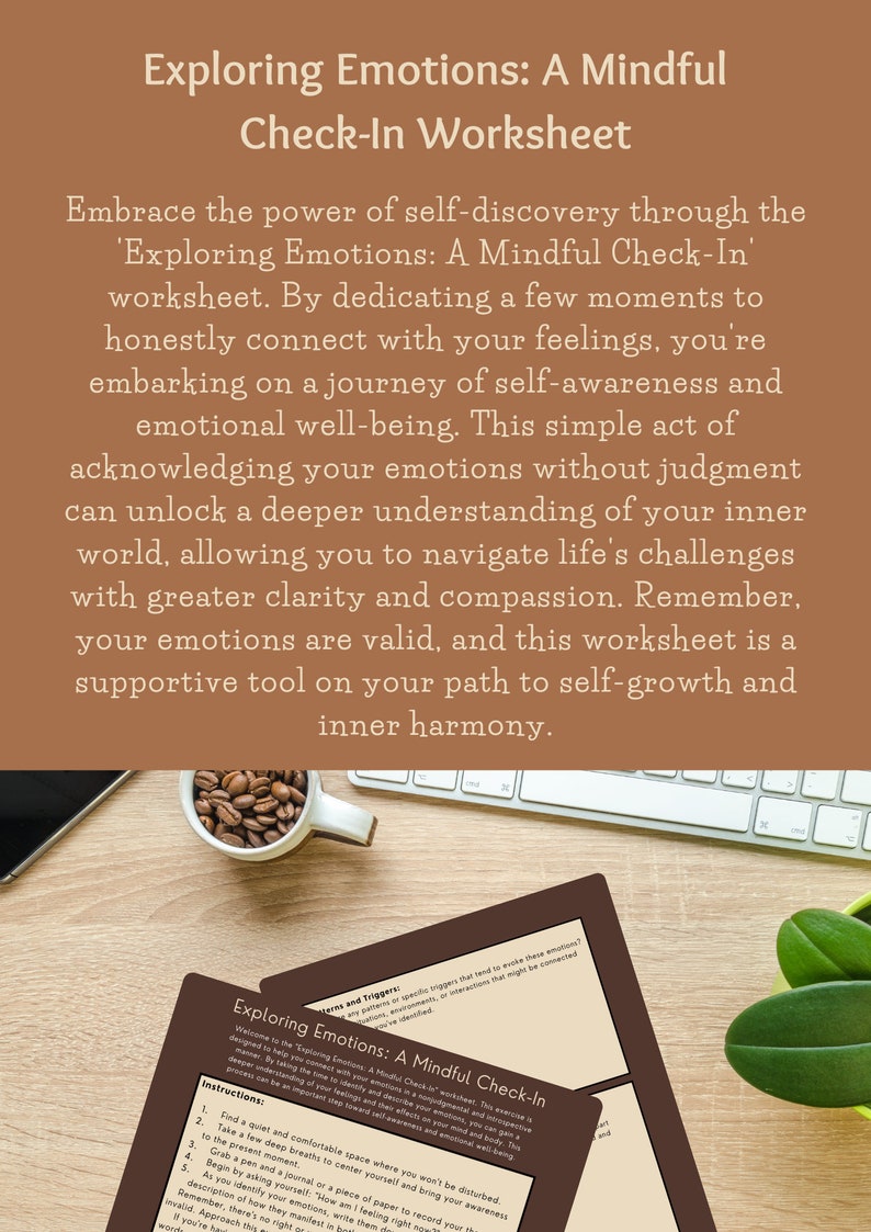 Exploring Emotions: A Mindful Check-in - Etsy