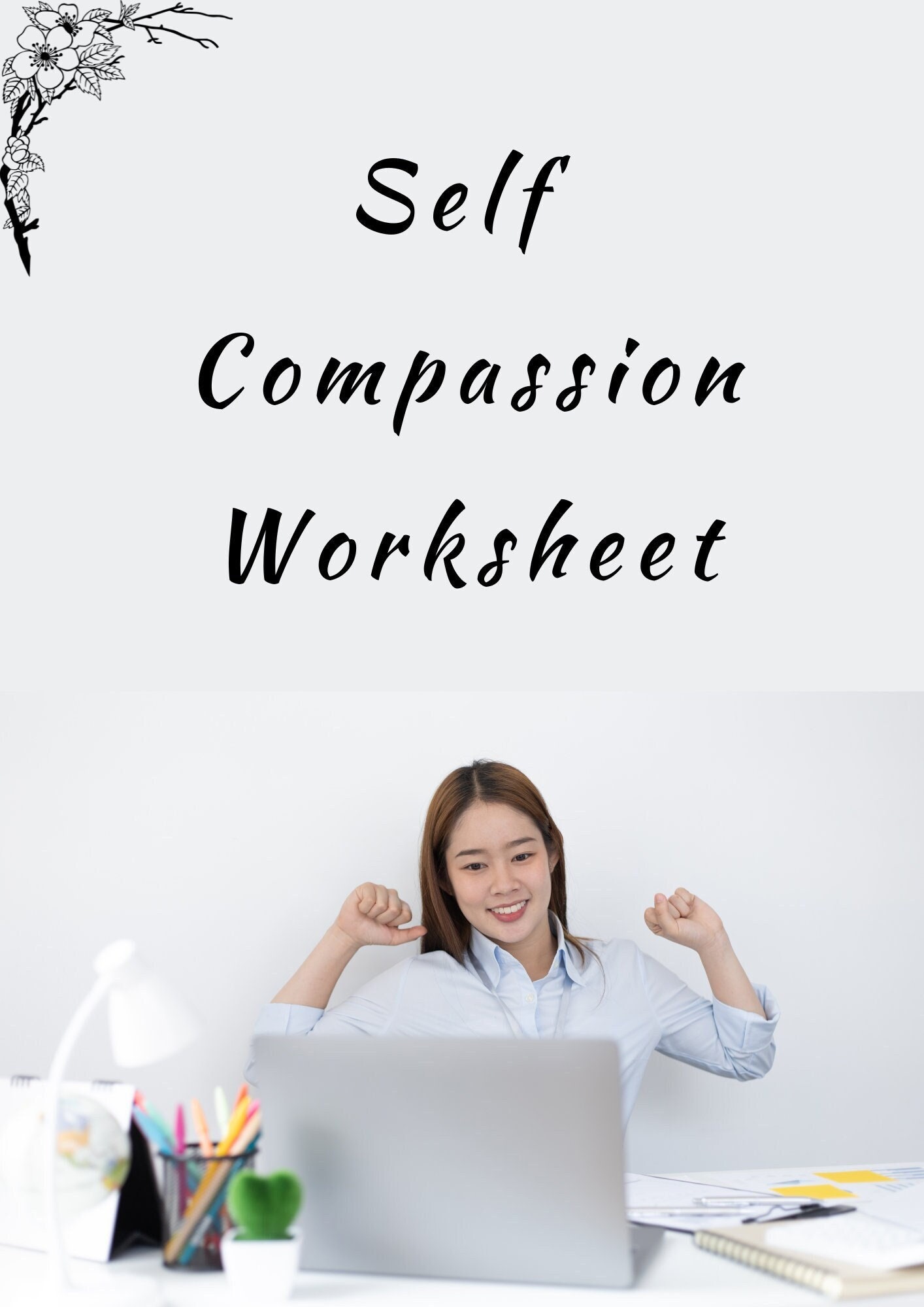 Self Compassion Worksheet Etsy UK