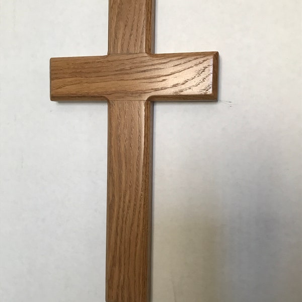 Solid White Oak Wood Cross 6"x11"