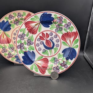 Vintage Keramik Tallrikar Svampkärl Blommor x3 Norman W Franks Chepstow Place London