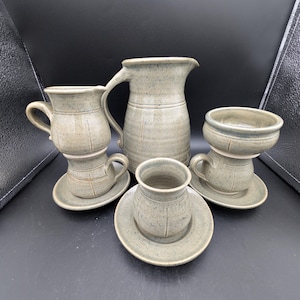Zestaw do kawy St Agnes Pottery w kolorze zielonym autorstwa Johna Vaseya