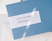 Printable Address Label Template, Minimalist Wrap Around Sticker for Envelope Addressing