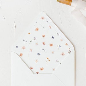 Bloemensjabloon envelop, afdrukbare trouwenvelop, IA7, Euroflap, vierkante flap, 6,5 vierkant, A6