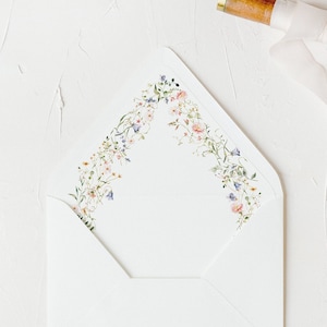 Druckbare Umschlag Vorlage, Blumen Umschlag Vorlage, IA7, Euro Klappe, quadratische Klappe, A6