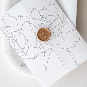 Printable Vellum Wrap, Floral Monochrome Vellum Jacket, DIY Vellum Fold Template