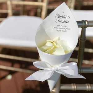 Wedding Cone Template for Petal Toss, DIY Editable Confetti Paper Cone Printable with Modern Font, Instant Download, Edit with Corjl