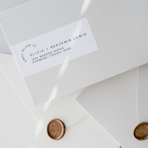 Address Label Sticker Template Printable Address Label Sticker Template, Minimalist Wrap Around Labels ...