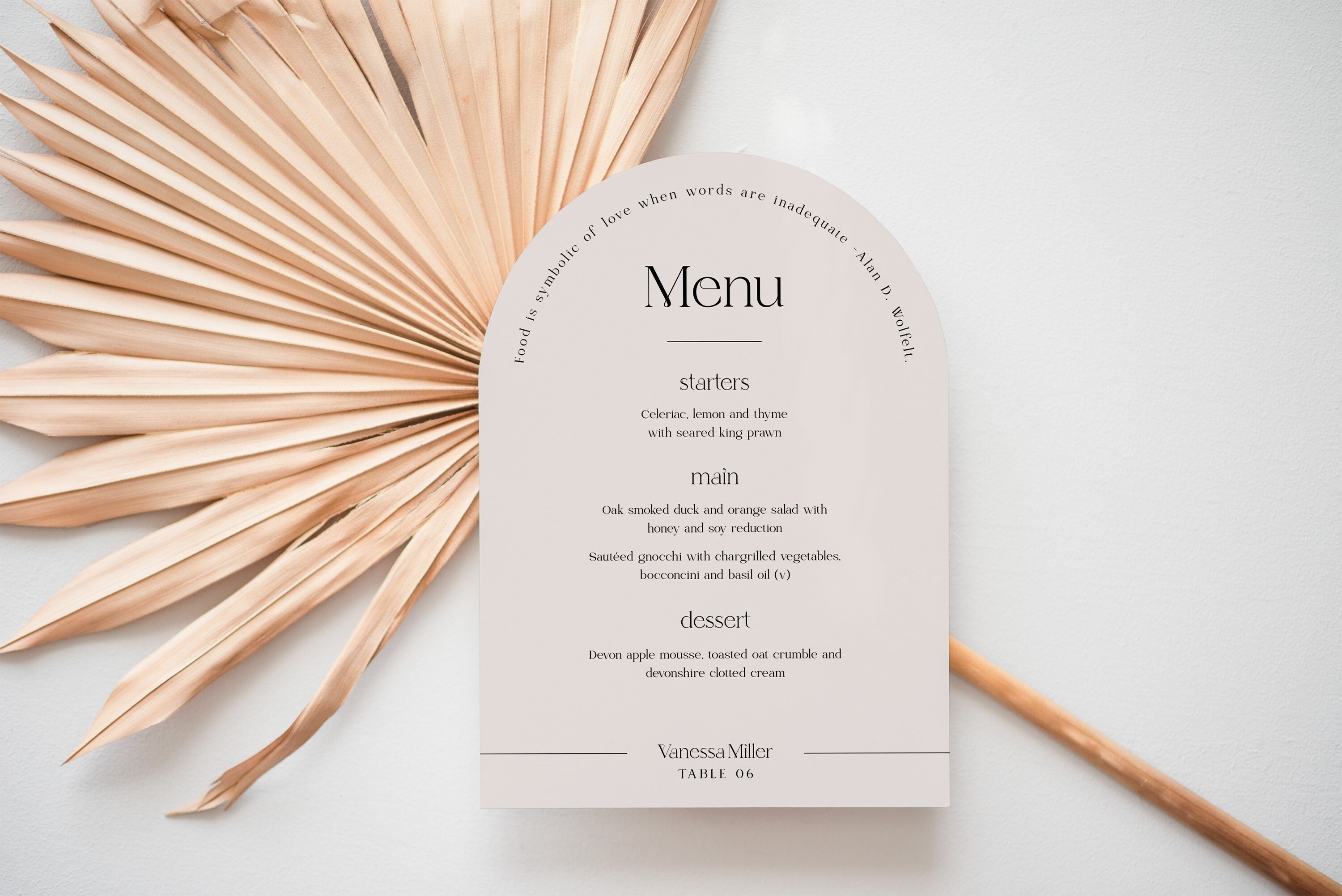 Arch Wedding Menu Template With Name, Boho Menu With Guest Name, Modern ...