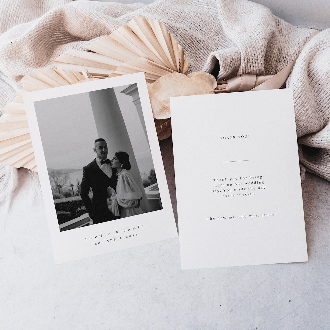 Printable Thank You Card Template With Your Own Photo, Personalised ...