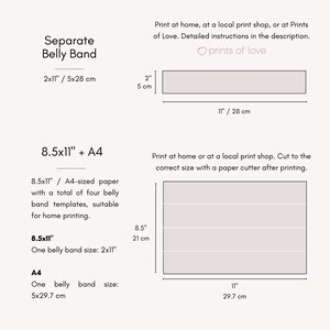 Printable Invitation Belly Band Template With Watercolor Wildflowers ...