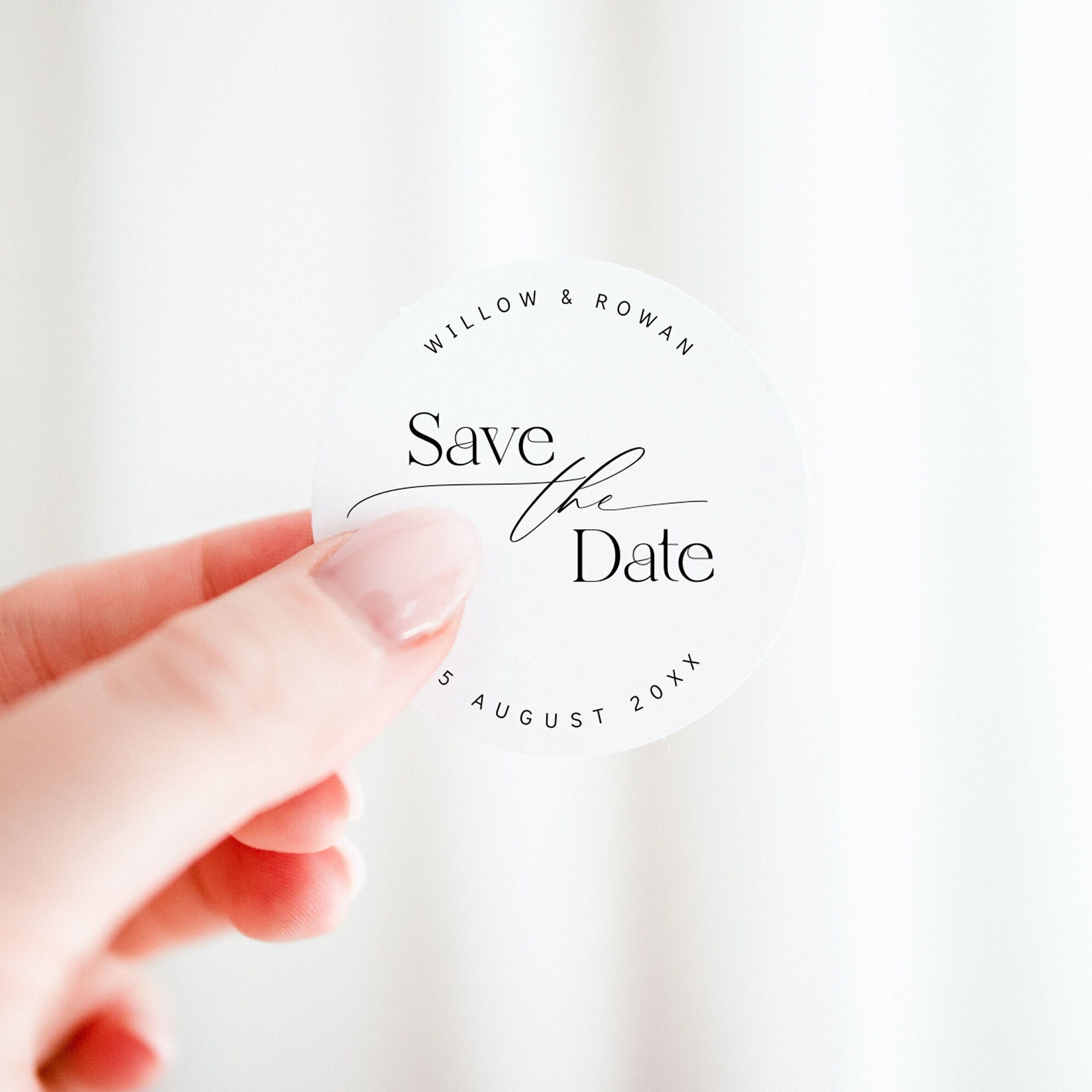 Andaz Press Save The Date Sticker Labels, Calligraphy Heart Design, 2 inch  Round Save The Date Seals for Wedding Invitations, Envelope Seals, Envelope