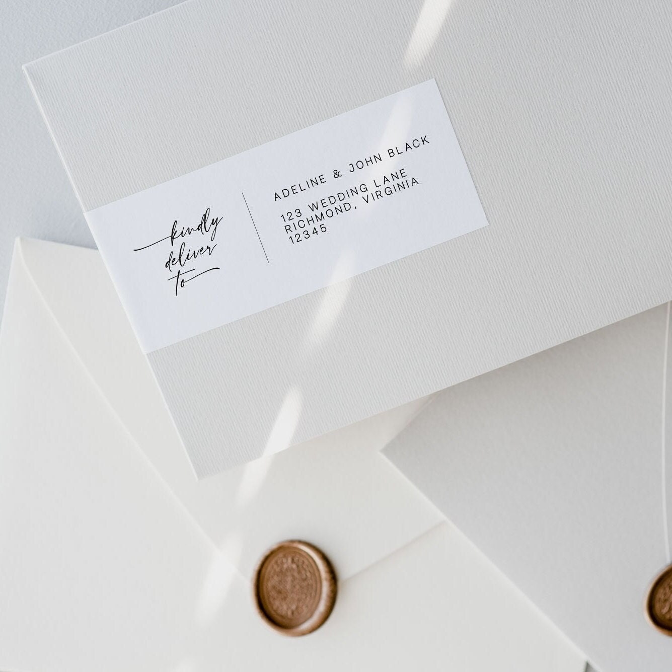 Envelopes Address Label Template Printable Minimalist Wrap Around ...