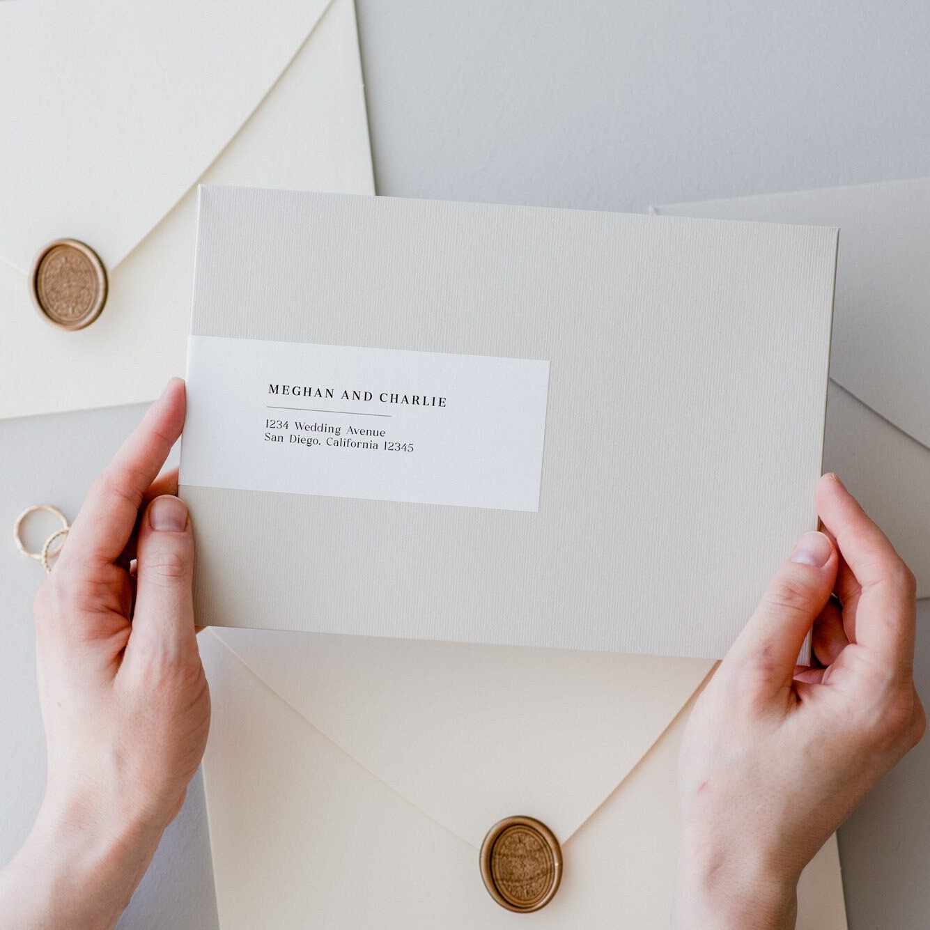 Printable Address Label Template, Minimalist Wrap Around Sticker for ...