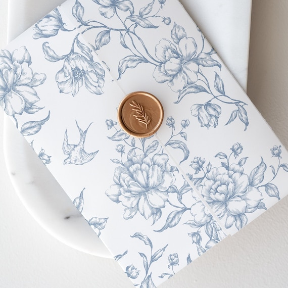 Printable Vellum Wrap with Monochrome Flowers, Vintage Floral Vellum Jacket, DIY Vellum Fold Template