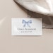 Printable Baby Shower Place Card Template With Calligraphy Font, Baby ...