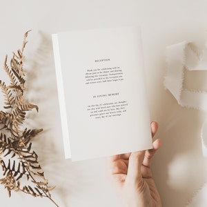 Printable Wedding Program Booklet Template, Elegant Order of Service, Folded Wedding Ceremony ...