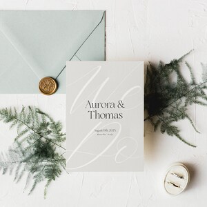 Minimalist Wedding Invitation Template Digitale Einladung Hochzeit Vorlage Hochzeitseinladung Minimalistisch Karten Instant Download image 5