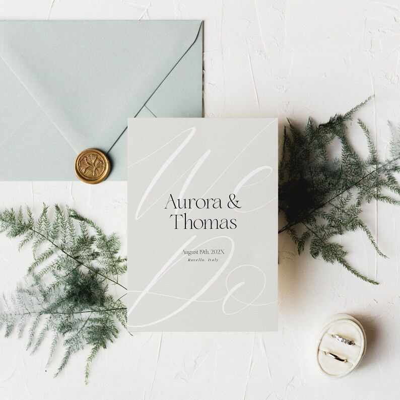 Minimalist Wedding Invitation Template Digitale Einladung Hochzeit Vorlage Hochzeitseinladung Minimalistisch Karten Instant Download image 5