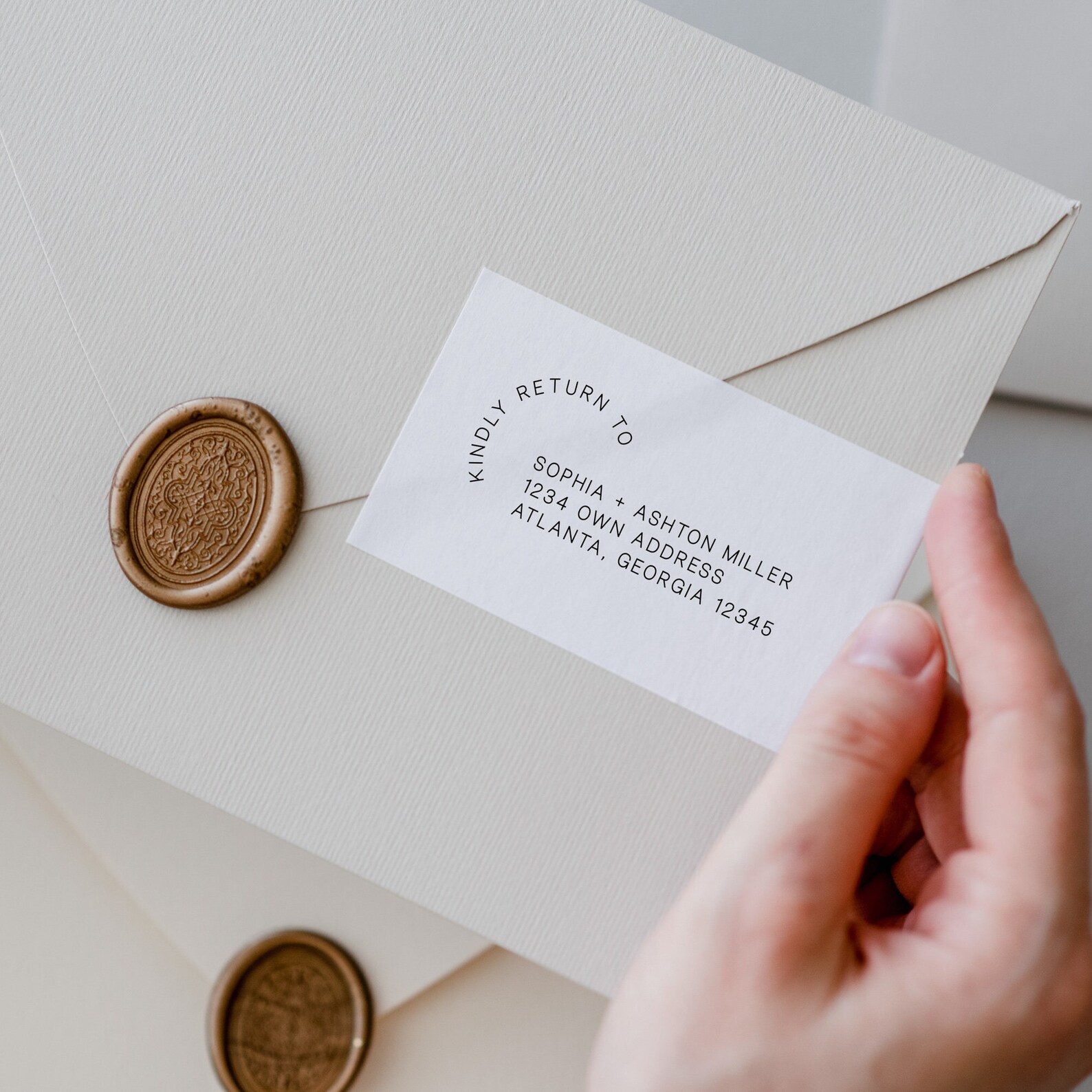 Printable Address Label Sticker Template, Minimalist Wrap Around Labels ...