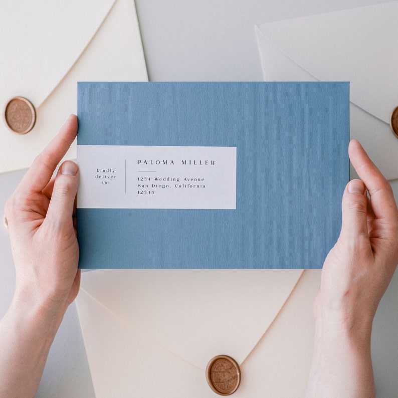 Printable Address Label Template, Minimalist Wrap Around Sticker for ...