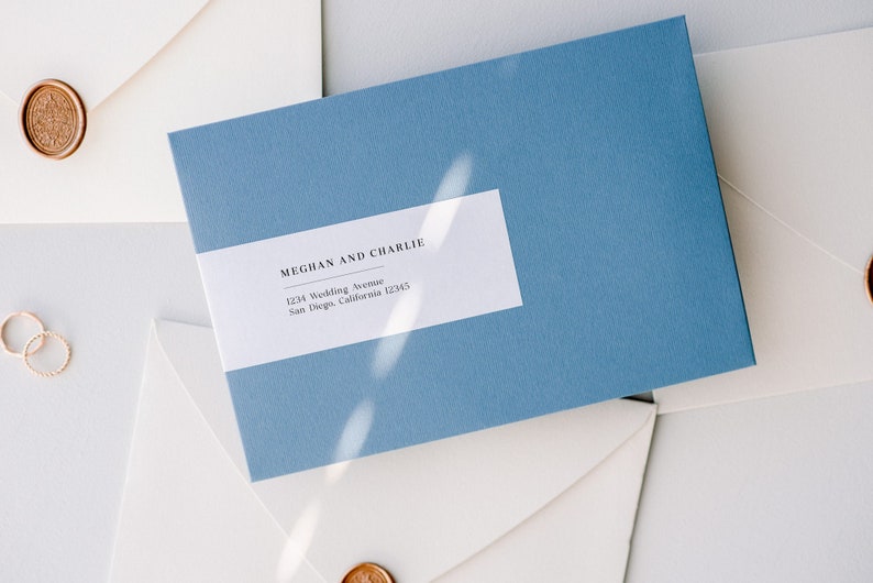 Printable Address Label Template Minimalist Wrap Around