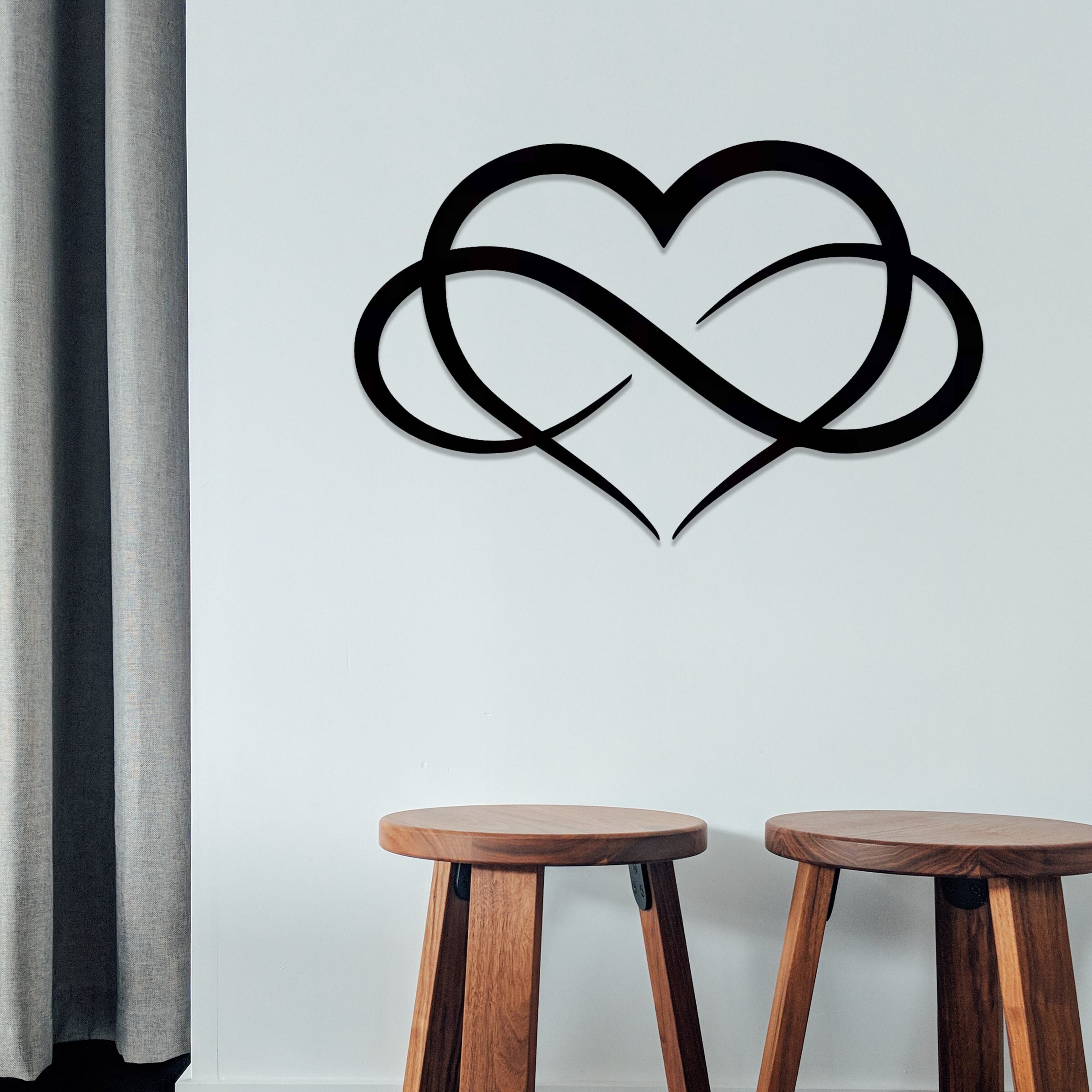 Wooden Infinity Heart Wall Art Infinity Love Couples Art Home Etsy UK
