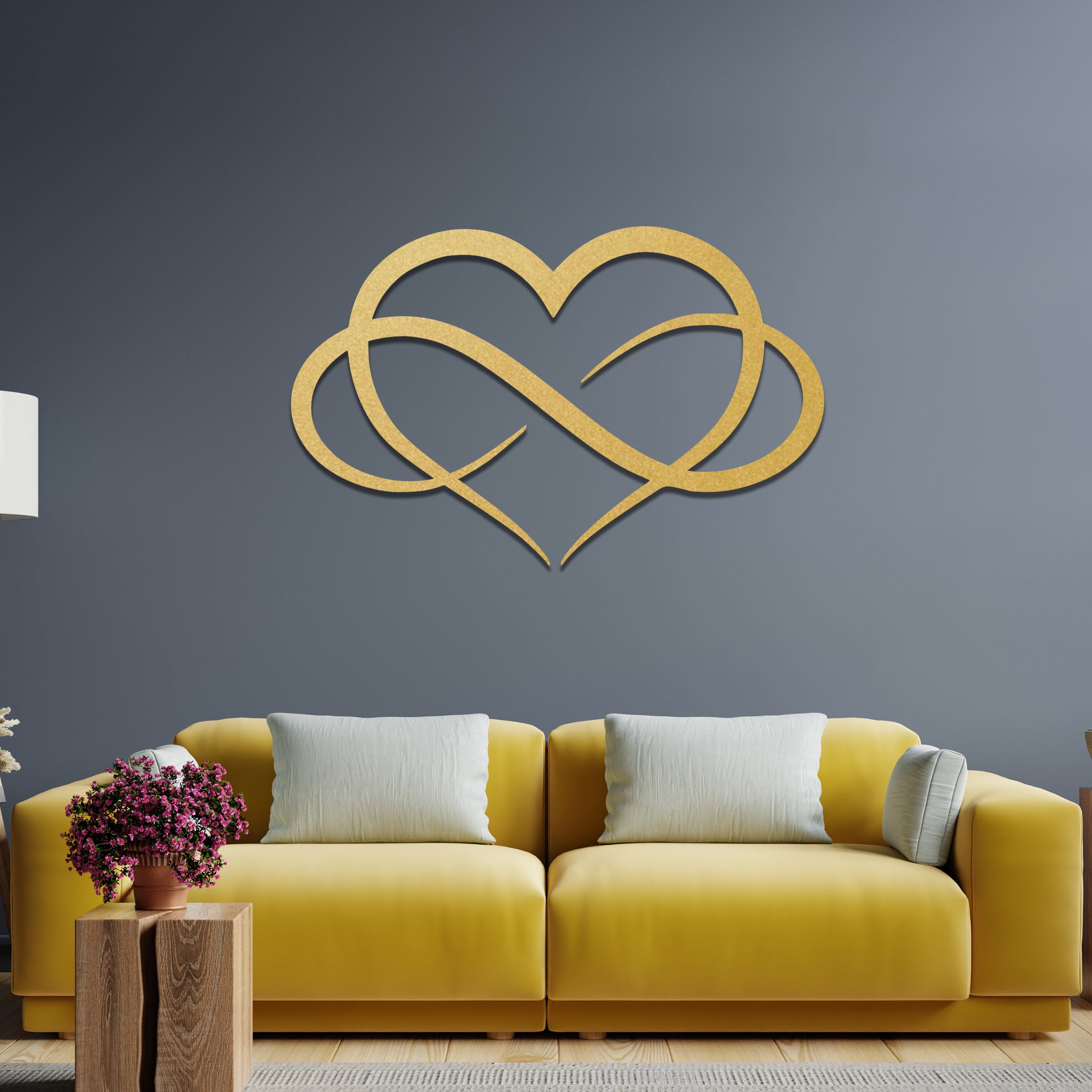 Wooden Infinity Heart Wall Art Infinity Love Couples Art Home Etsy UK