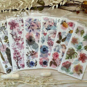 Watercolor Nature Stickers Collection | Sticker Sheets | Scrapbooking and Journaling Supplies