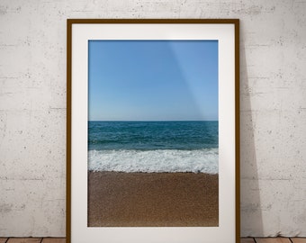 Sand Sea Sky Wall Art | Poster for Your Home | Beach Waves | Original Photo | Printable Wall Art | Landscape Photography | Digital Print