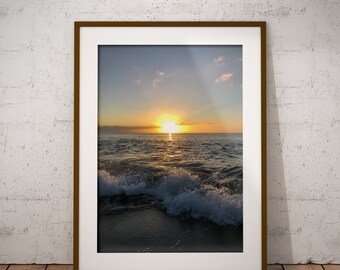 Sunrise Wall Art | Poster for Your Home | Beach Sunrise | Original Photo | Printable Wall Art | Nature Photography | Digital Print