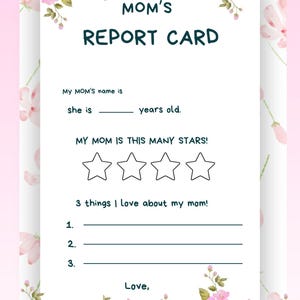 La tarjeta de calificaciones de una mamá