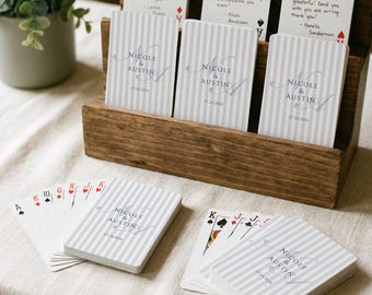 Libro de firmas personalizado con cartas de juego - Alternativa personalizada al libro de firmas para bodas - Actividad divertida para la despedida de soltera