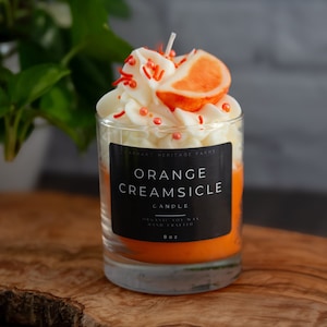 Orange Creamsicle  Dessert Candle