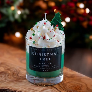 Christmas Tree Holiday Dessert Candle