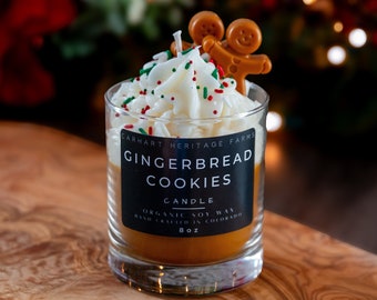 Gingerbread Cookie Holiday Dessert Candle