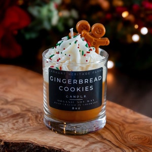 Gingerbread Cookie Holiday Dessert Candle