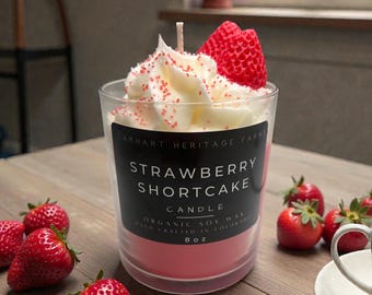 Strawberry Shortcake Dessert Candle