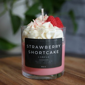 Strawberry Shortcake Dessert Candle