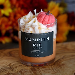 Pumpkin Pie Dessert Candle
