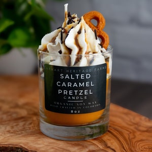 Salted Caramel Pretzel Dessert Candle