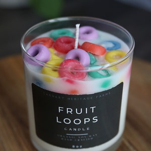 Fruit Loops Dessert Candle