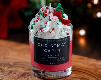 Christmas Cabin Holiday Dessert Candle