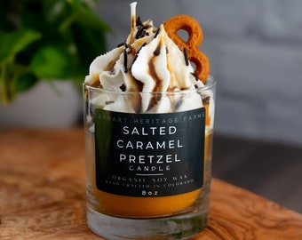 Salted Caramel Pretzel Dessert Candle