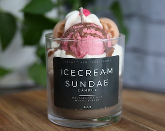 Ice Cream Sundae Dessert Candle